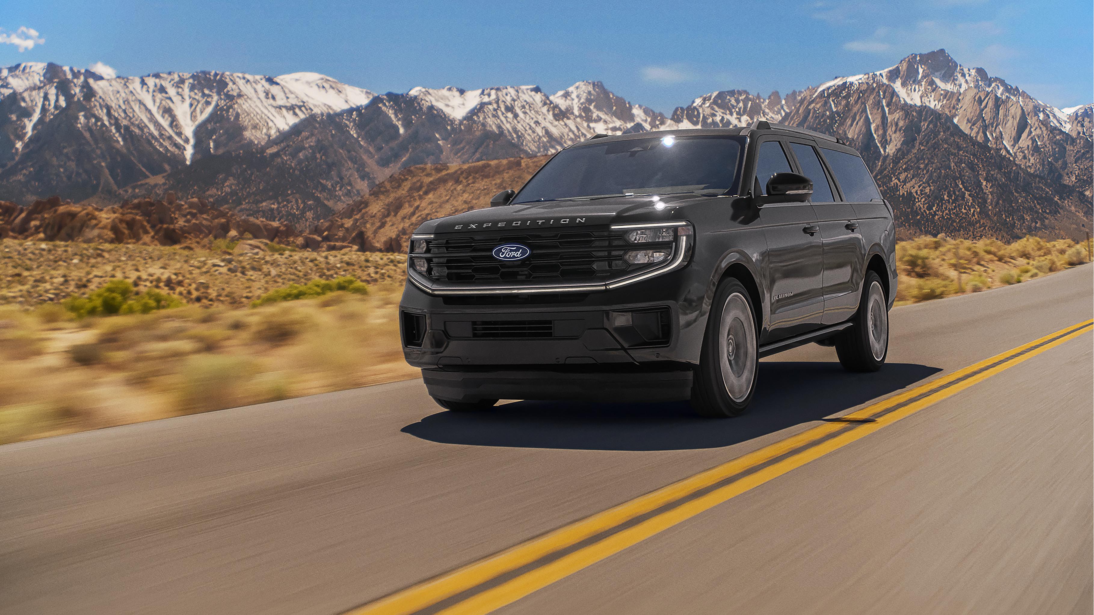 Ford Expedition driving on the road