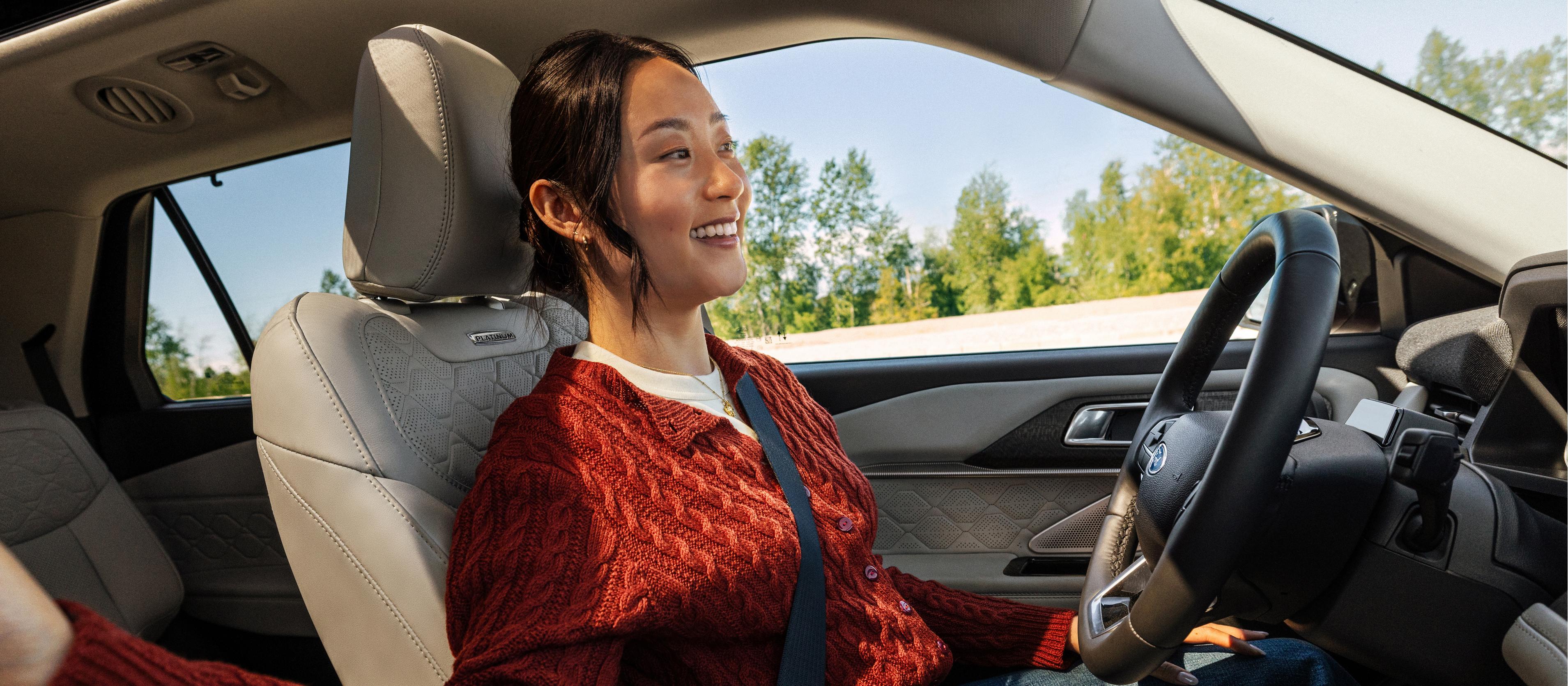 Driver using available Ford BlueCruise in a 2026 Ford Explorer