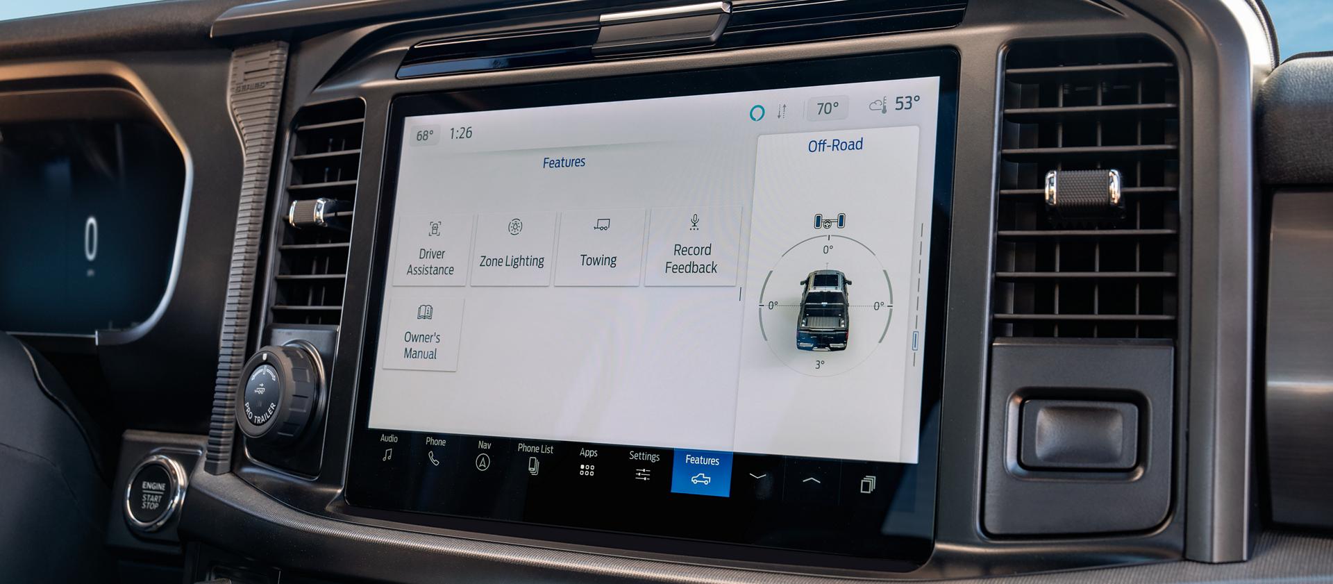 2026 Ford F-150 12-inch center display