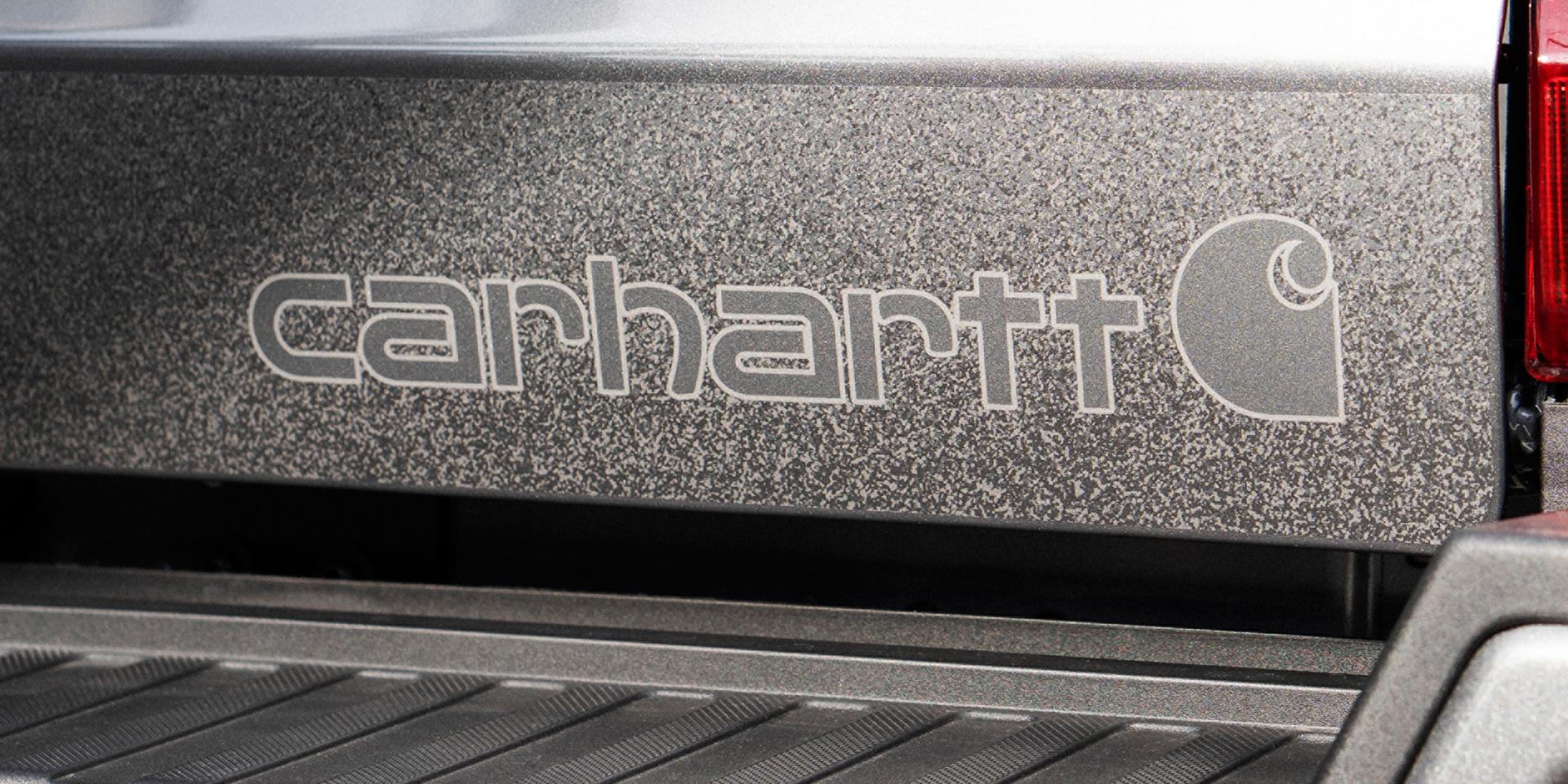 Close up of Carhartt® tailgate graphic