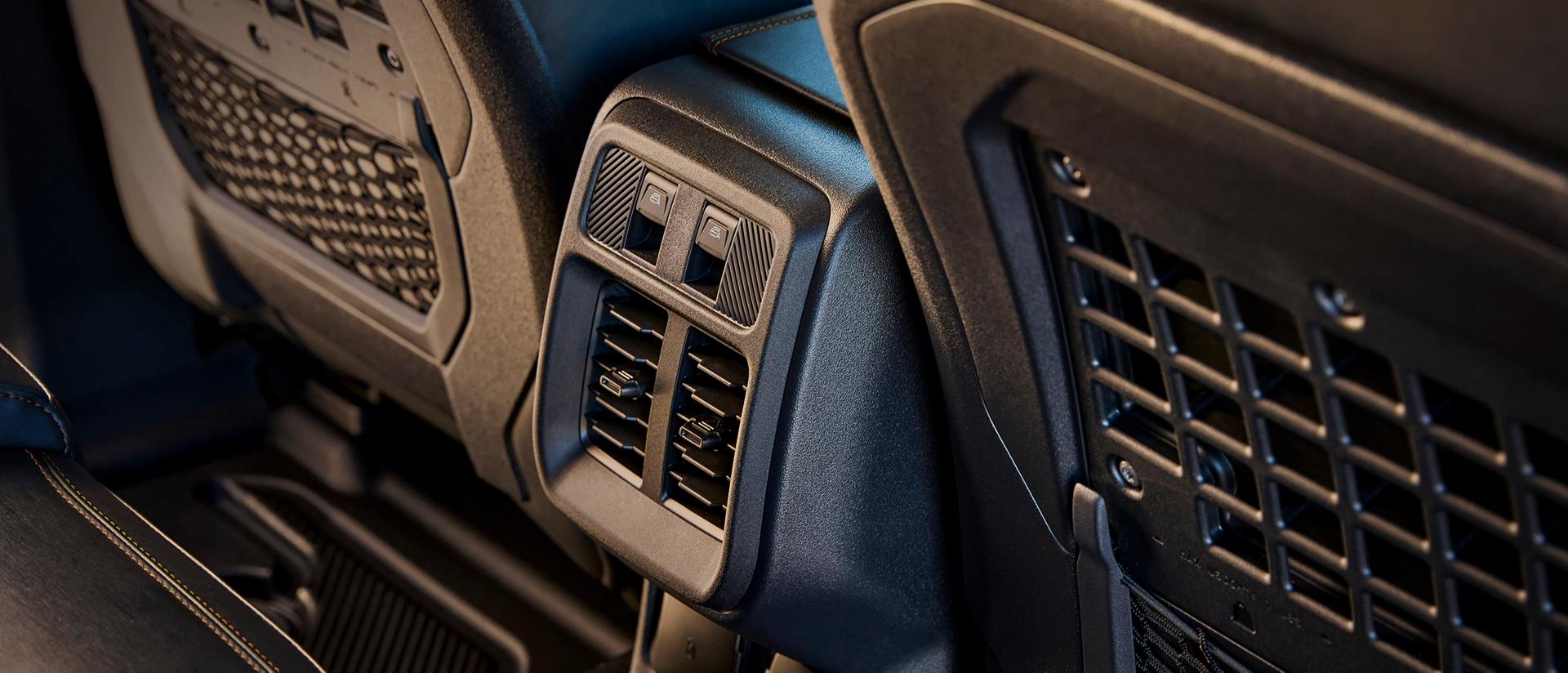 A close-up of the rear seat vents on a 2026 Ford Bronco® SUV