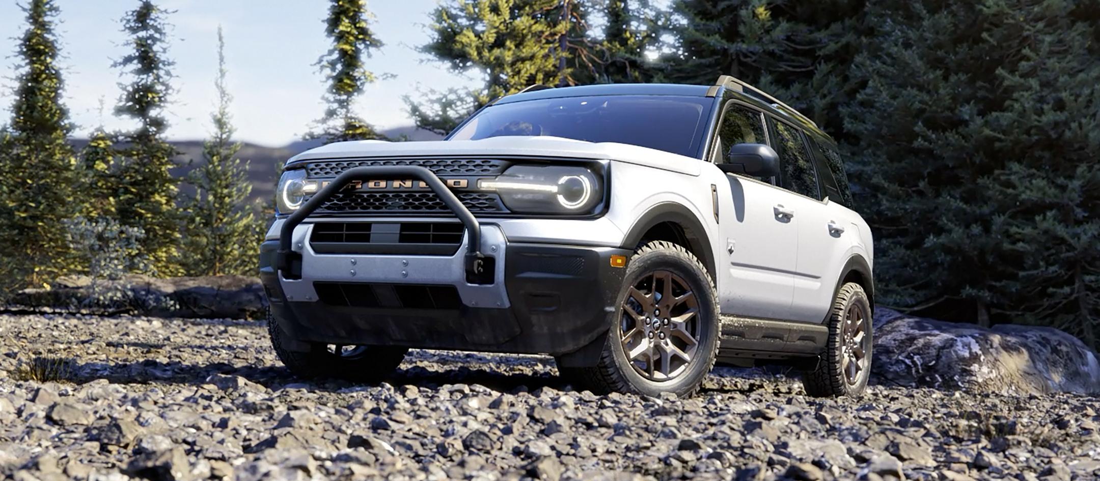 A 2026 Ford Bronco Sport® SUV parked in the woods