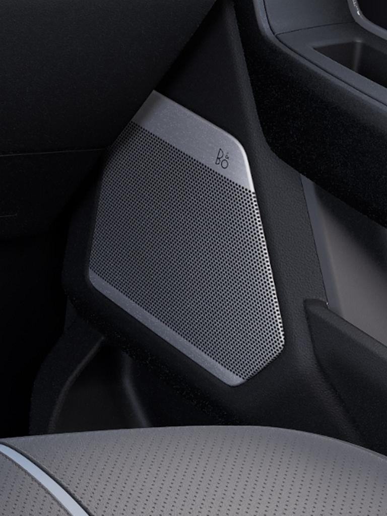 Close-up of the Bang & Olufsen® door speaker