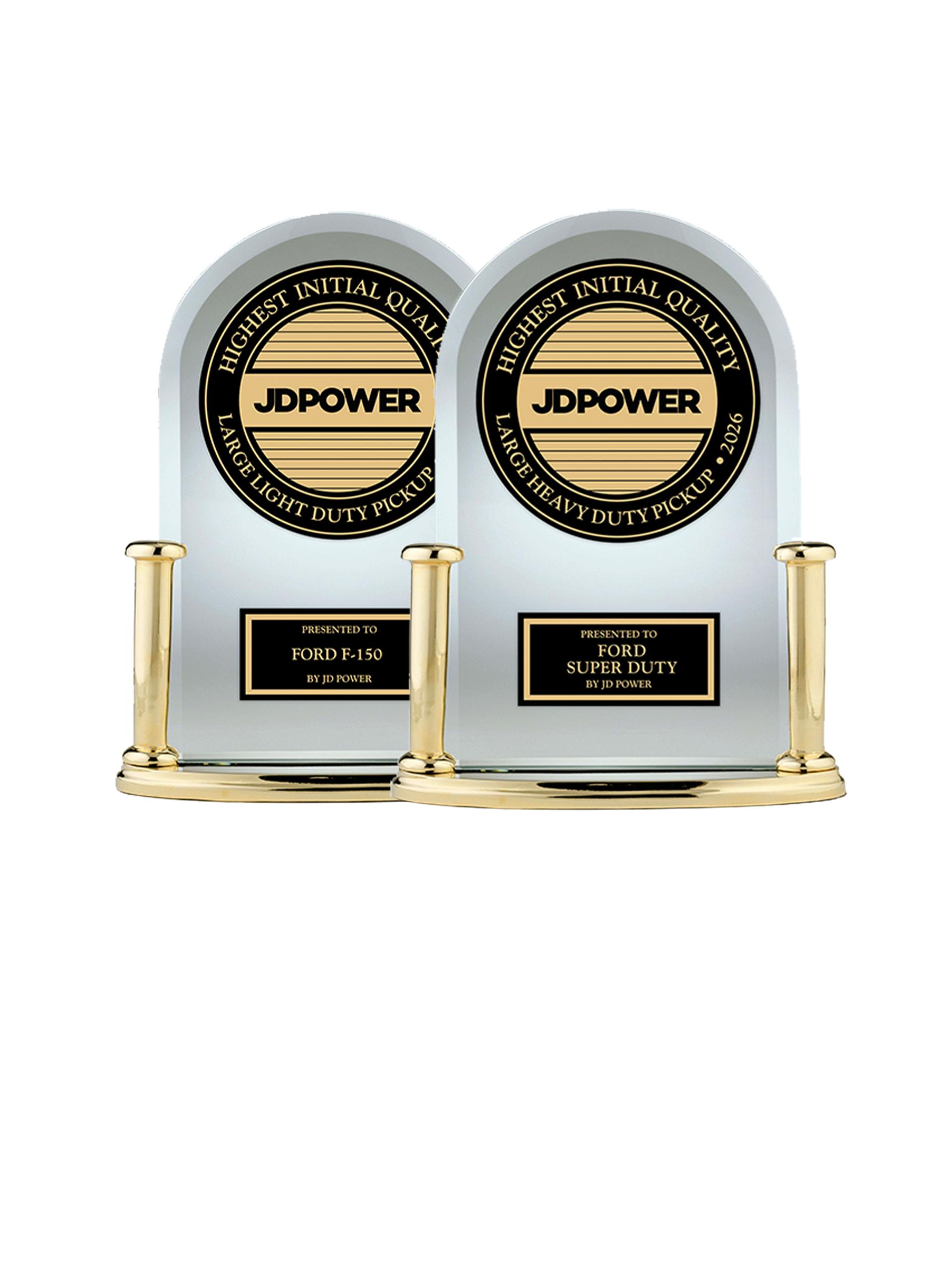 Two JD Power awards touting Initial Quality