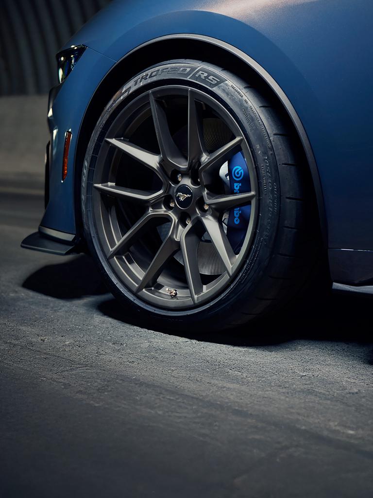 2026 Ford Mustang® Dark Horse® fastback with 19-inch wheels and a Brembo™ brake system
