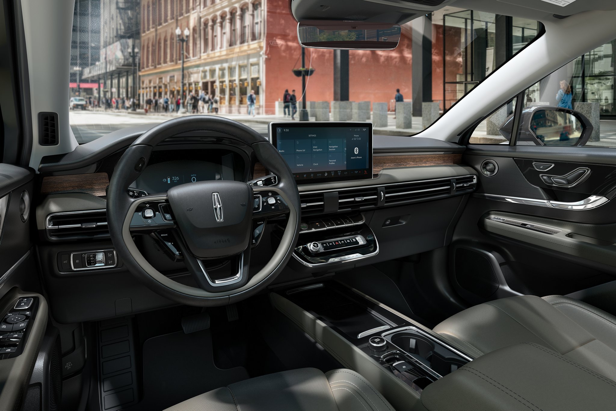 The personal profiles tile is shown in the center touchscreen of a 2025 Lincoln Corsair® SUV