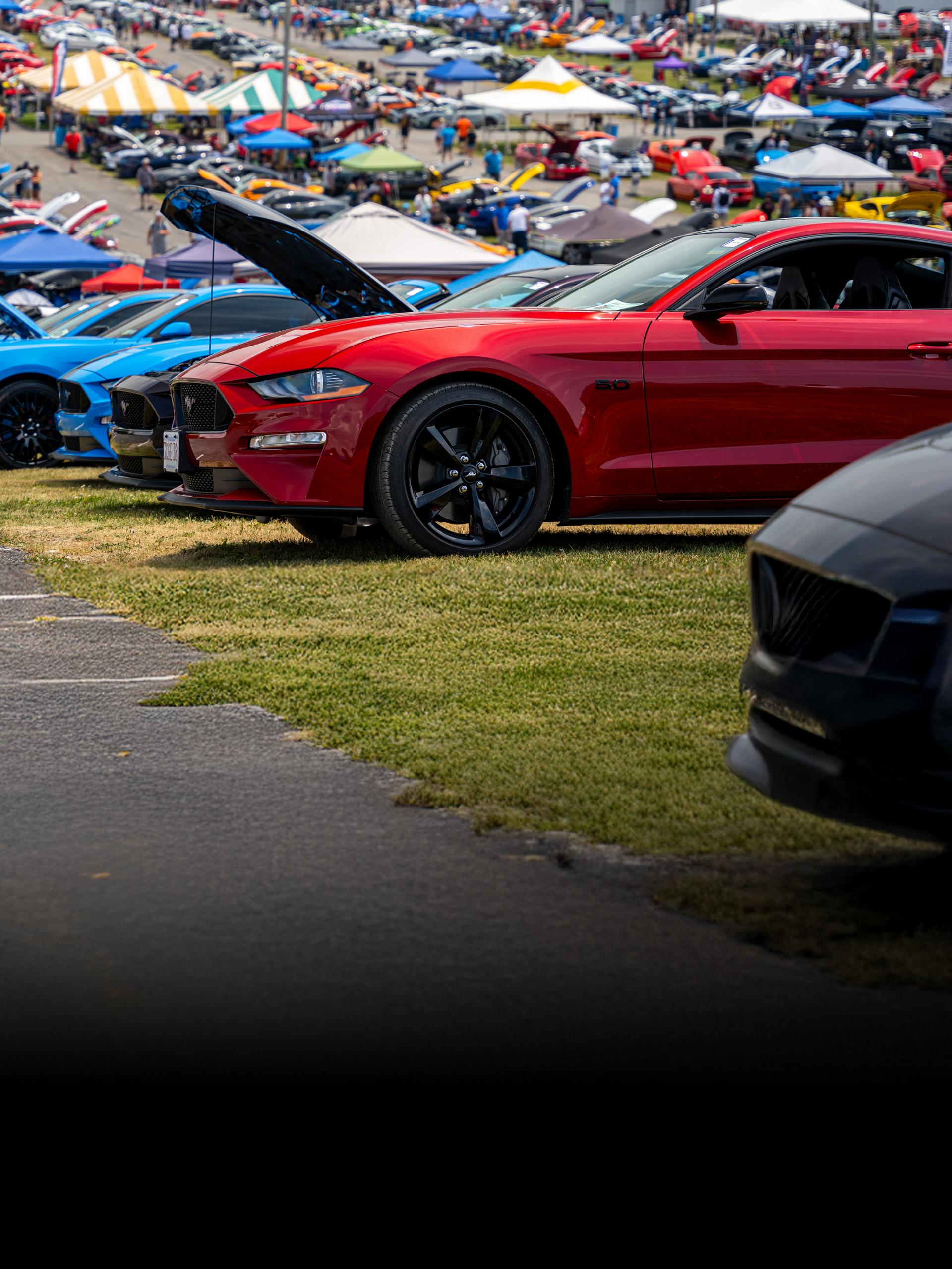 A Ford Mustang® GT at a car show