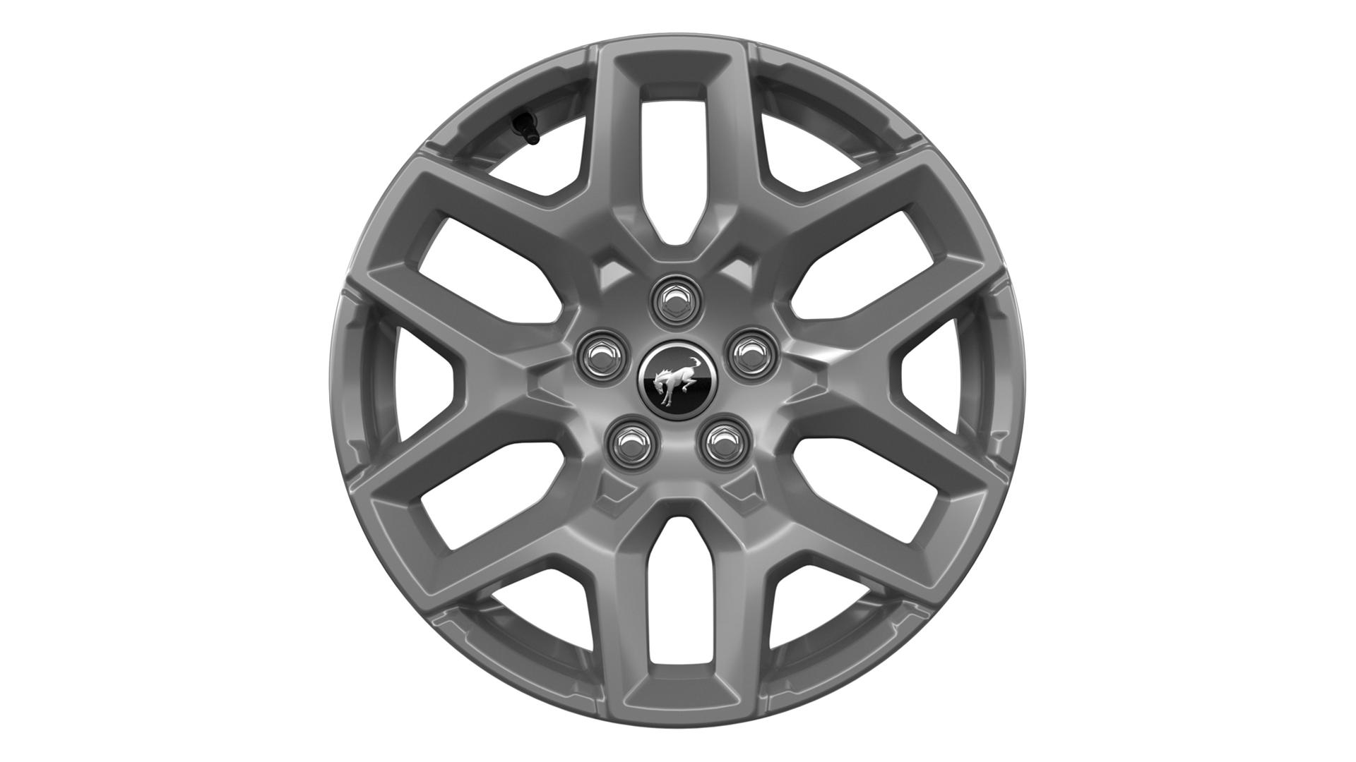A 17-inch Carbonized Gray-Painted Aluminum wheel on a white background