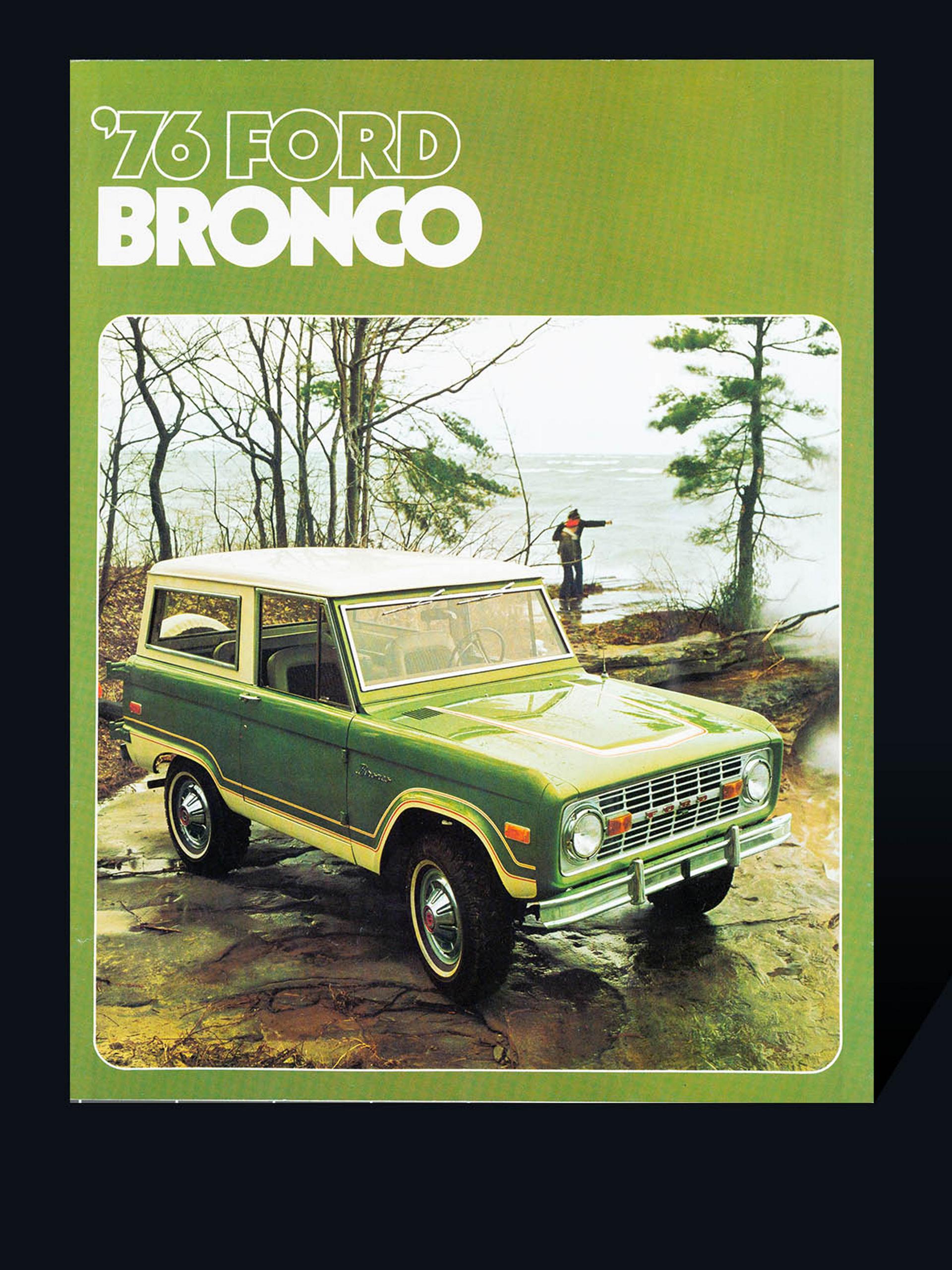 The cover of a 1976 Ford Bronco® vehicle catalog