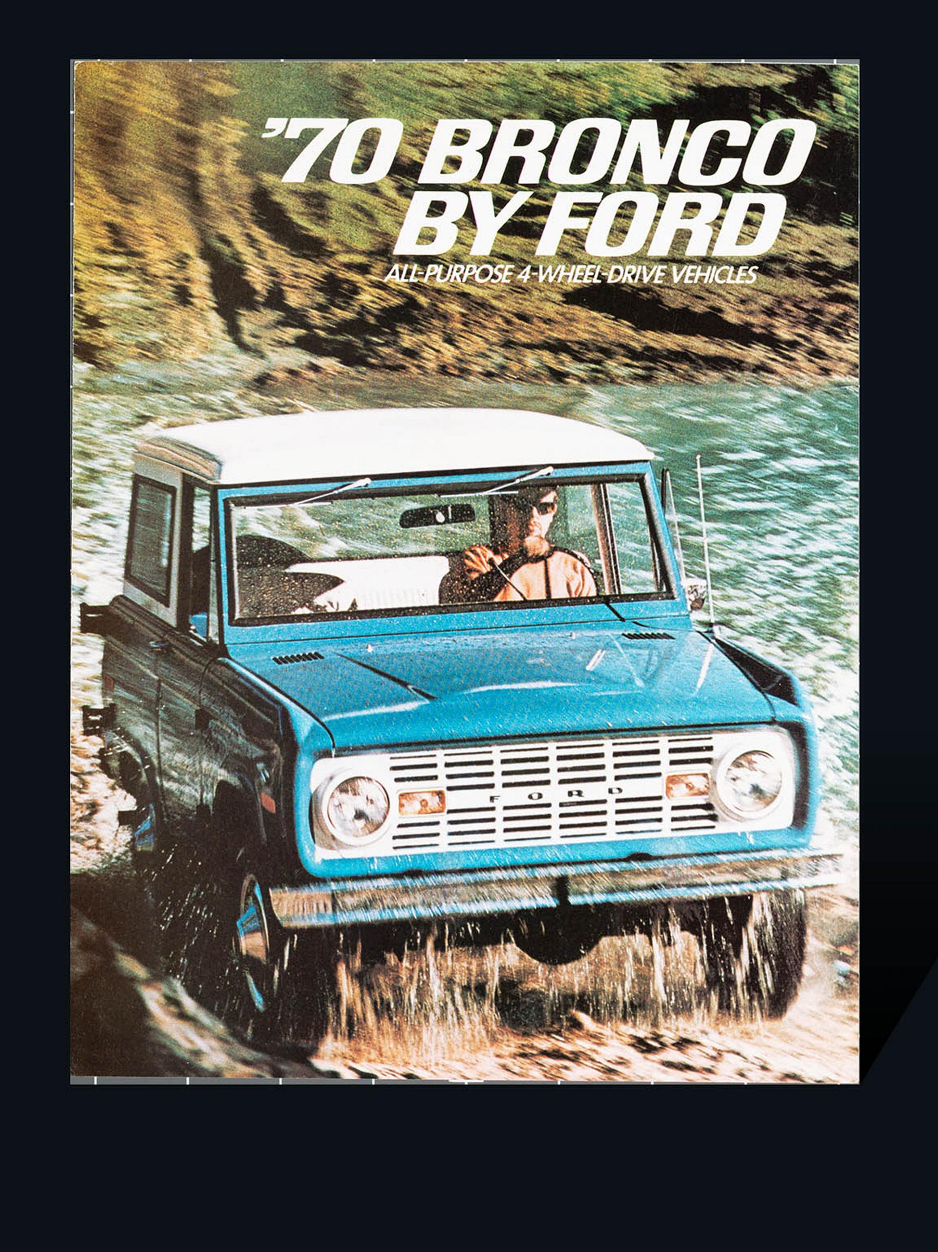 The cover of a 1970 Ford Bronco® by Ford vehicle catalog