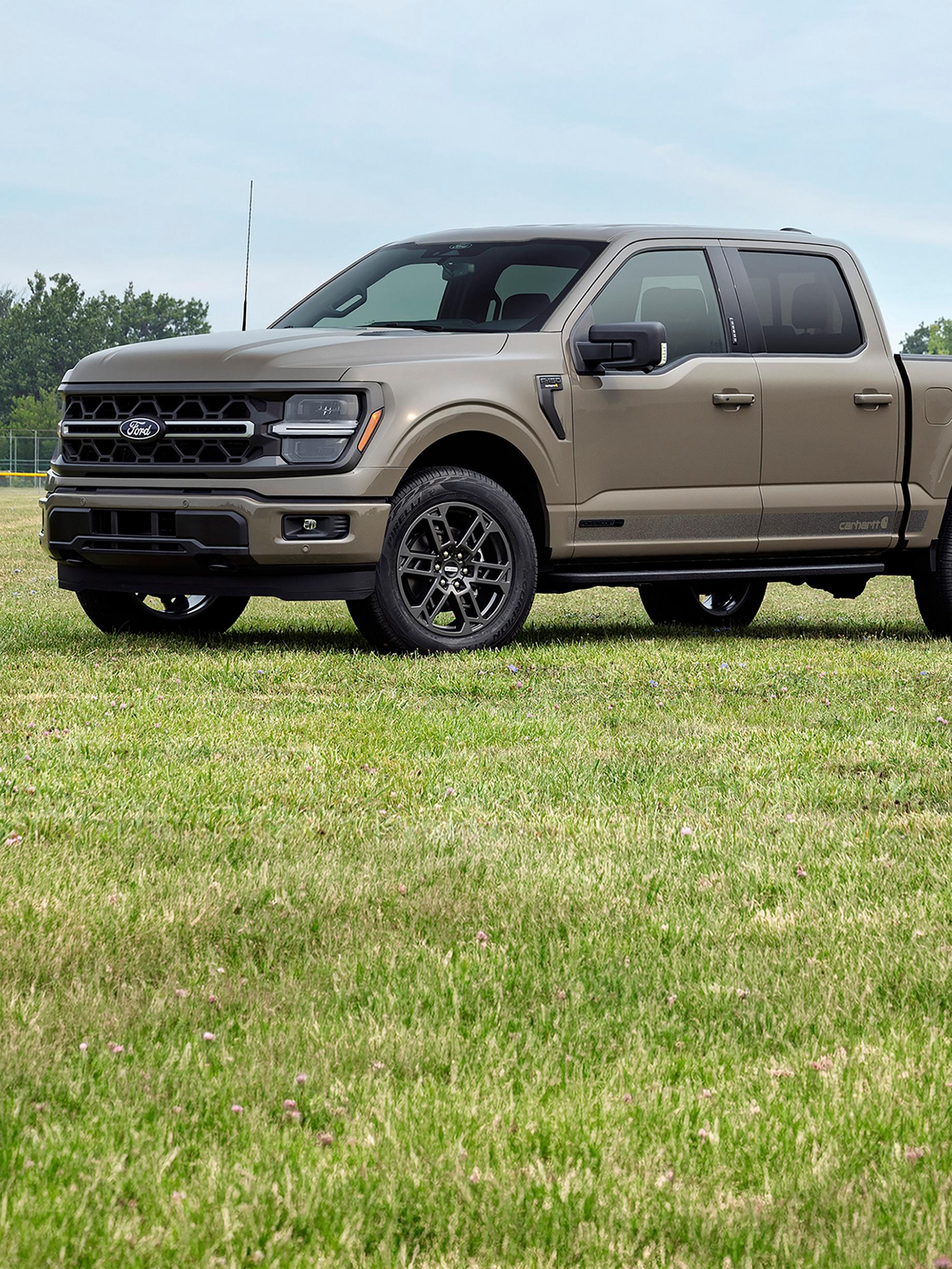 2027 Ford F-150® XLT model with the Carhartt® Package parked in a field