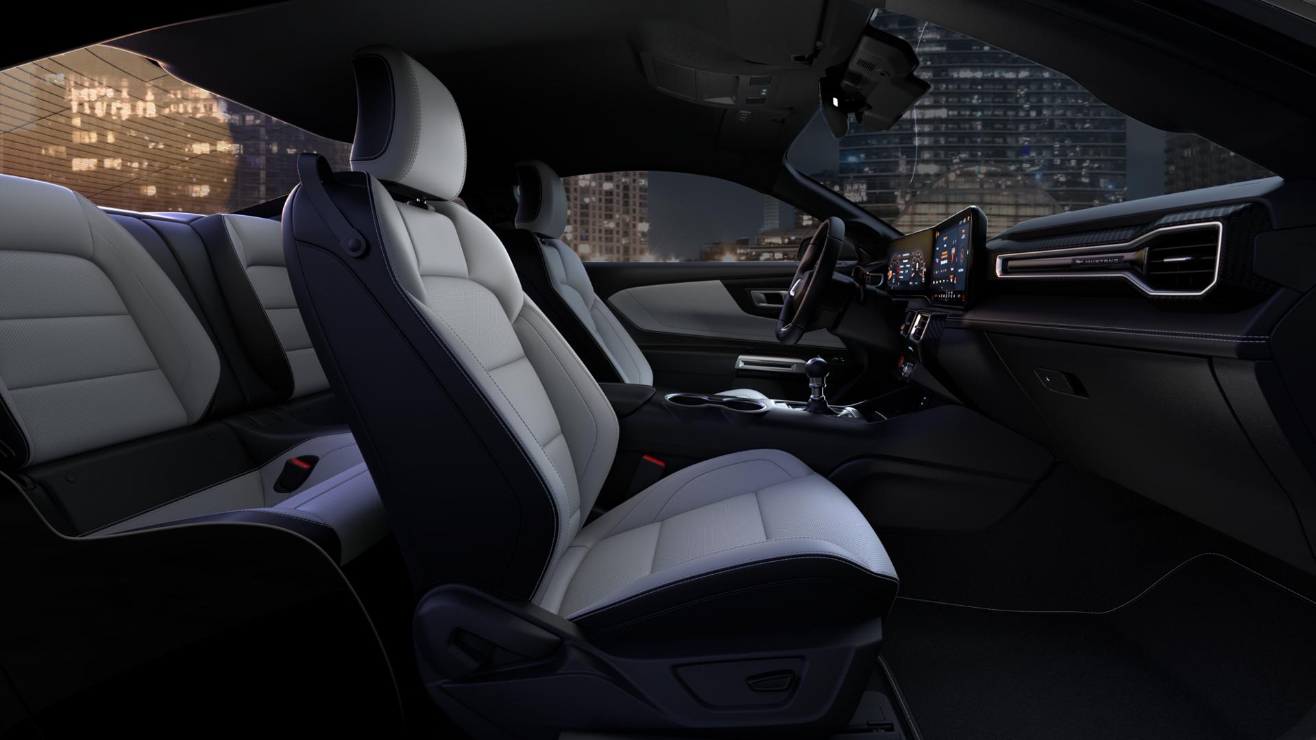 2025 Mustang® interior showing the available Space Gray interior environment