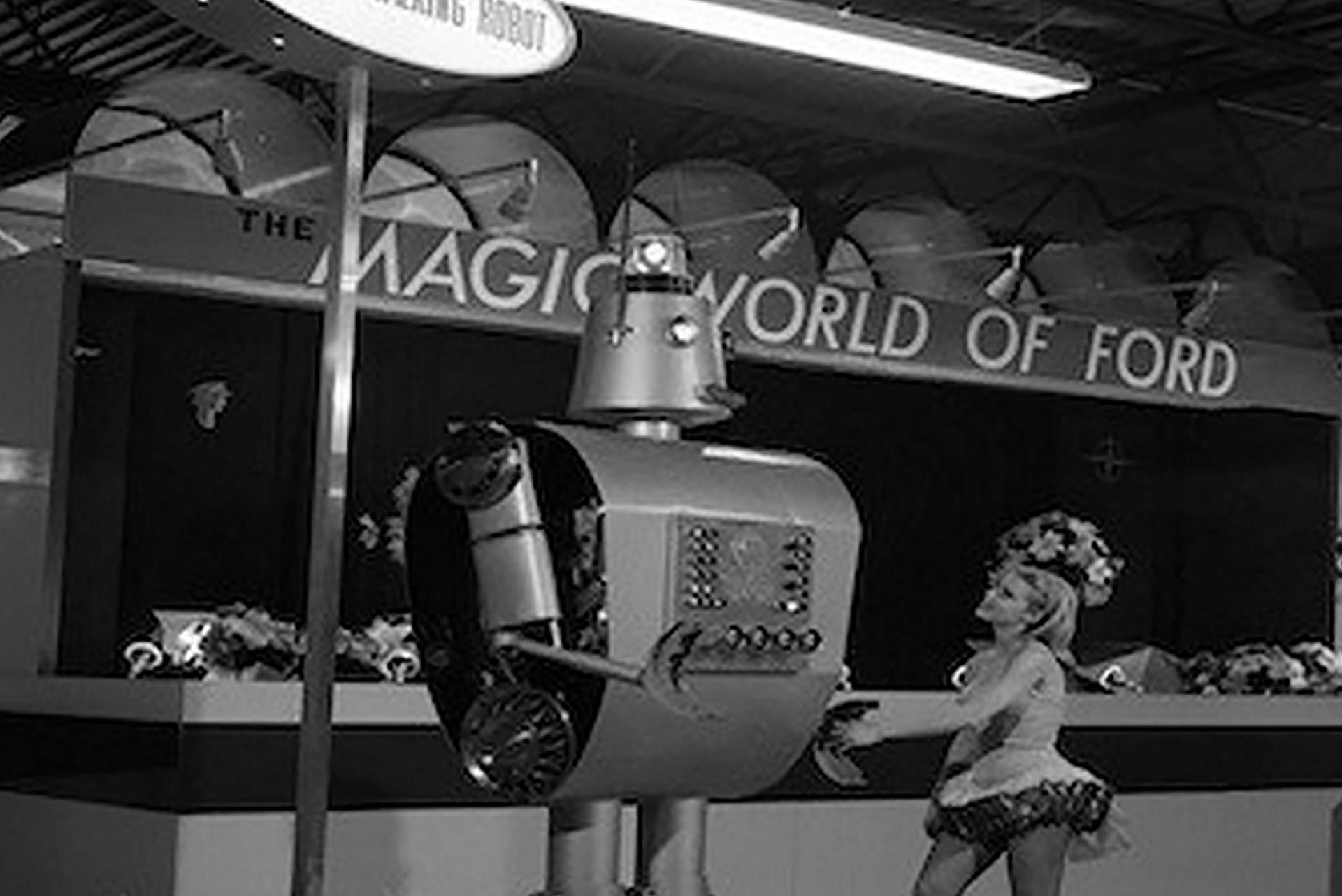 Freddie Ford interacts with a magician’s assistant