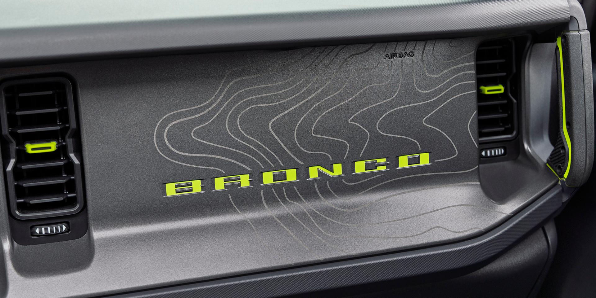 Interior 2027 Ford Bronco® RTR SUV dash panel