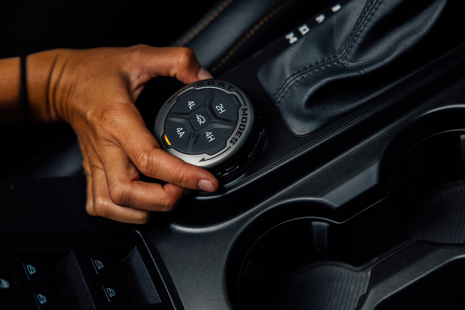 The digital instrument cluster of a 2023 Ford Bronco® Raptor®, showing the truck in 'Tow/Haul' mode and a speed of 55 MPH