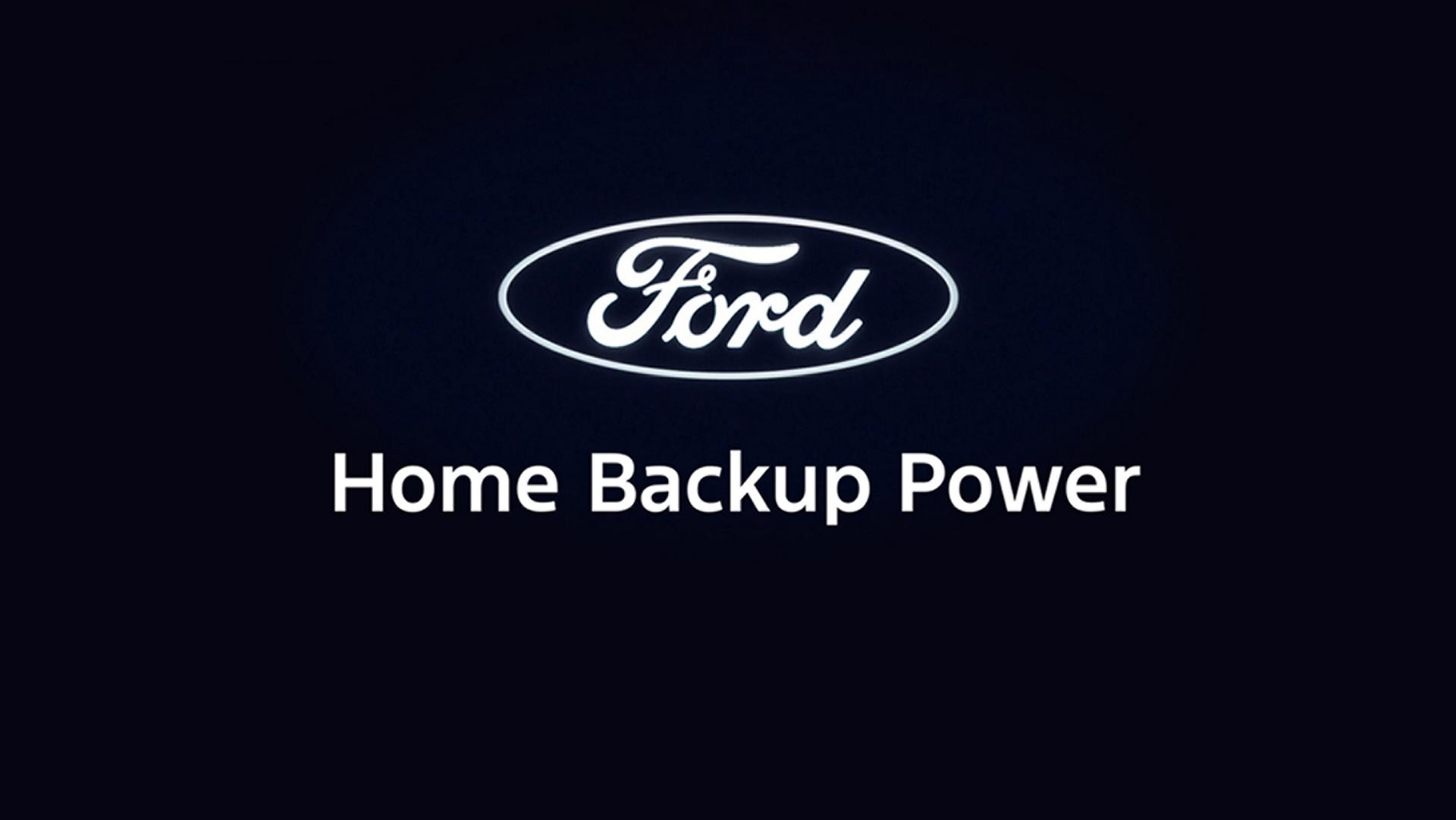 Ford logo with Home Backup Power text