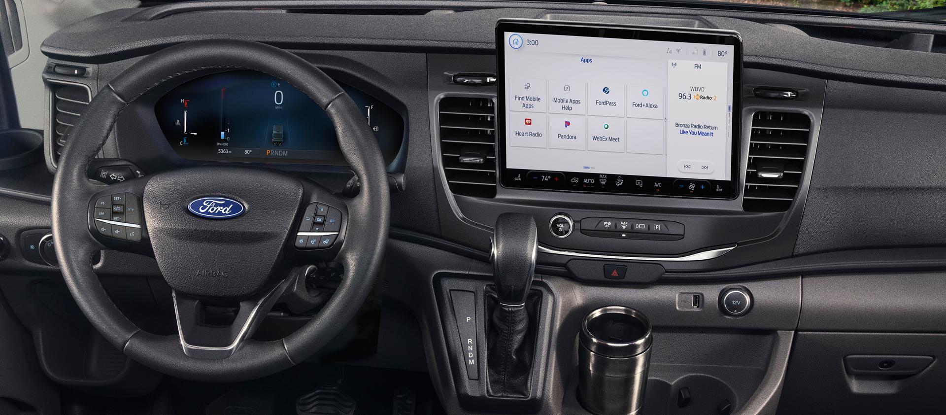 Close-up of 2026 Ford Transit® van dashboard