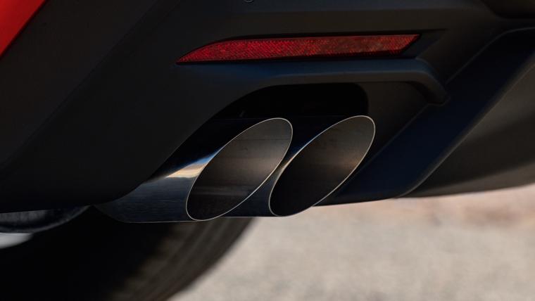 2025 Ford Mustang® active valve performance exhaust with quad chrome tips