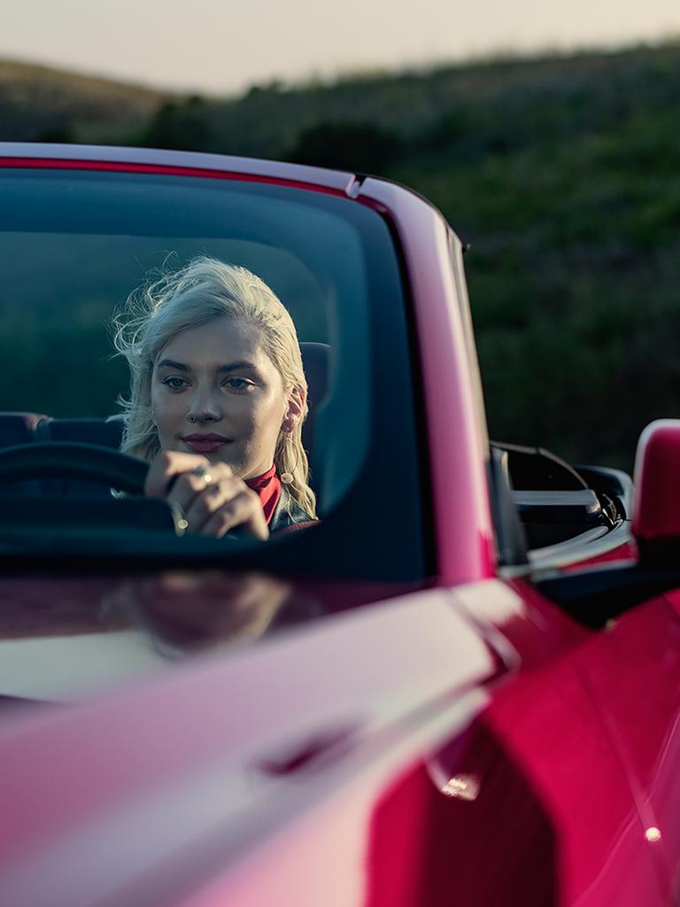 Person driving a 2026 Ford Mustang® GT Premium convertible