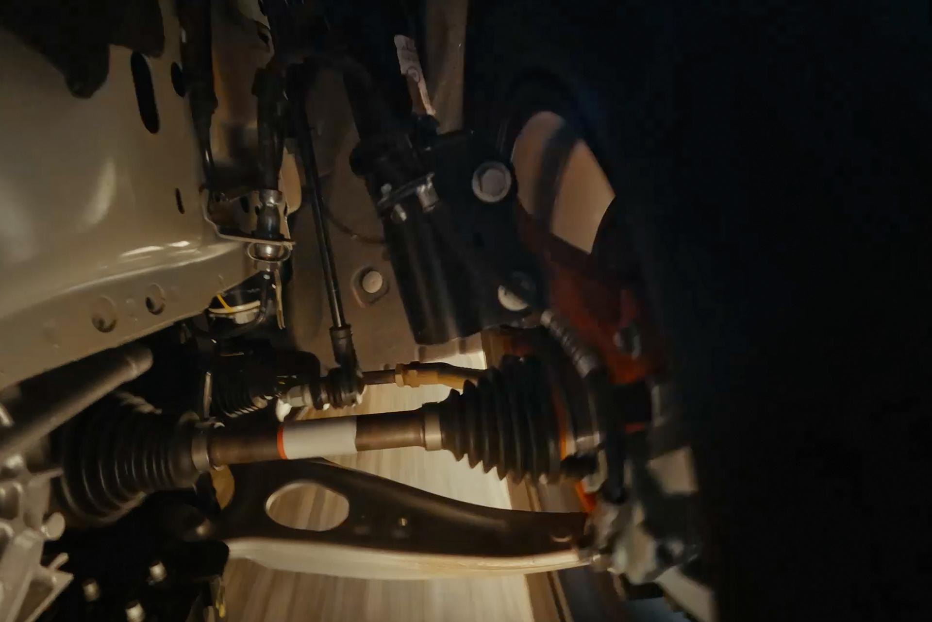 A close-up of the suspension system on a 2026 Ford Bronco Sport® SUV