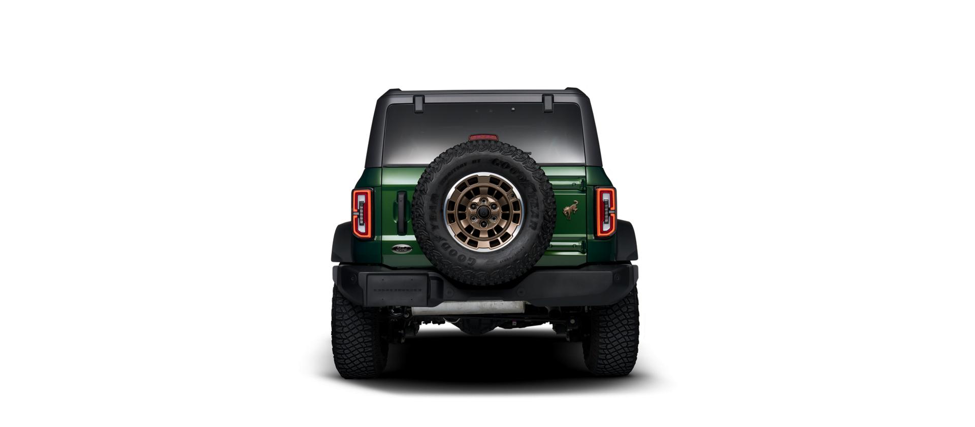 Liftgate of a Bronco with the Sinister Bronze package