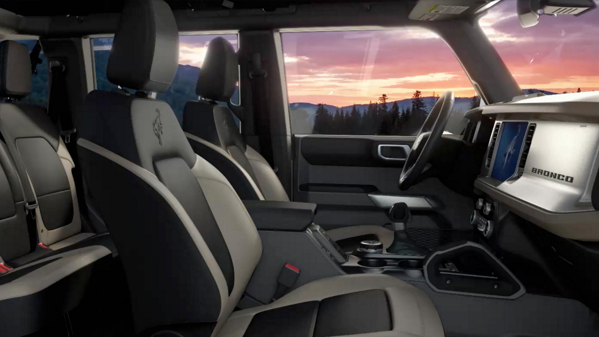 A cutaway showing the interior of a 2026 Ford Bronco® SUV