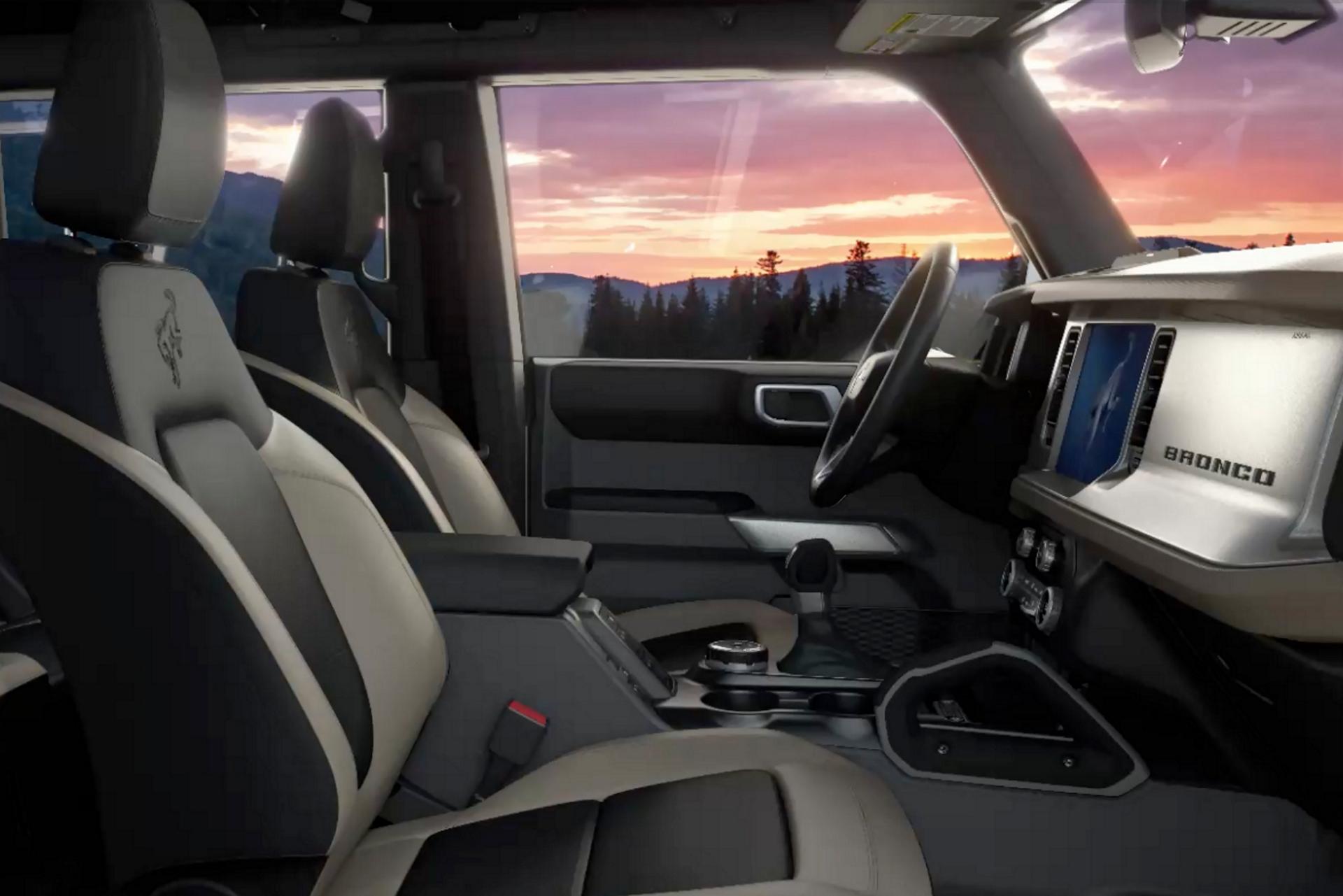 A cutaway showing the interior of a 2026 Ford Bronco® SUV
