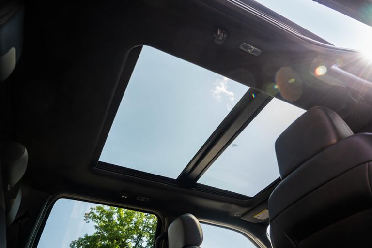 The twin panel moonroof on a 2025 Ford F-150® Lightning® pickup