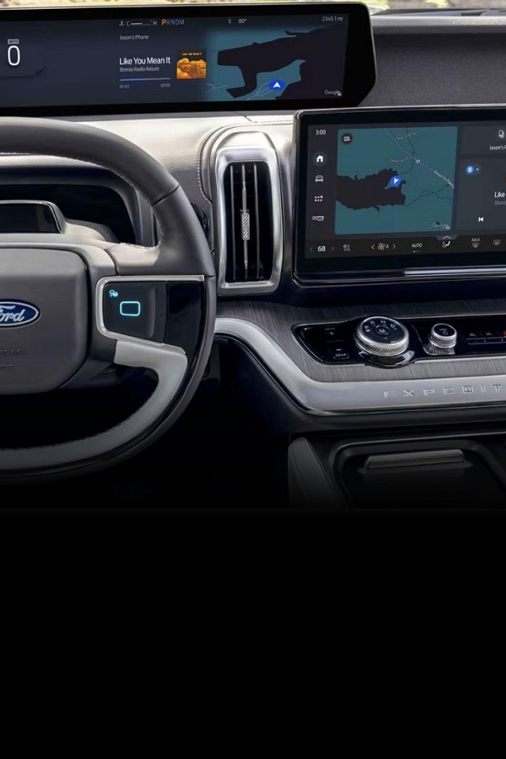 An interior image of the center display of the 2025 Ford Expedition