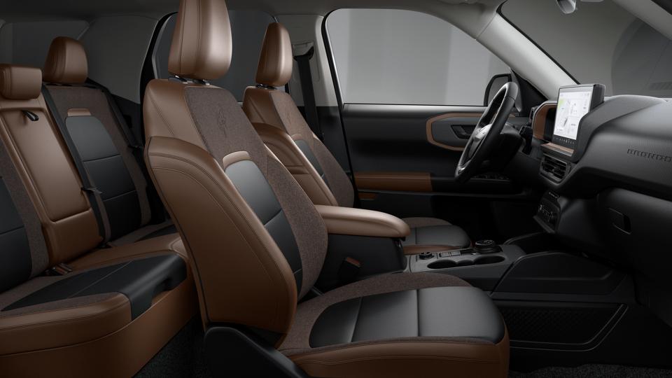 Interior premium-trimmed seats inside a 2026 Ford Bronco Sport® SUV