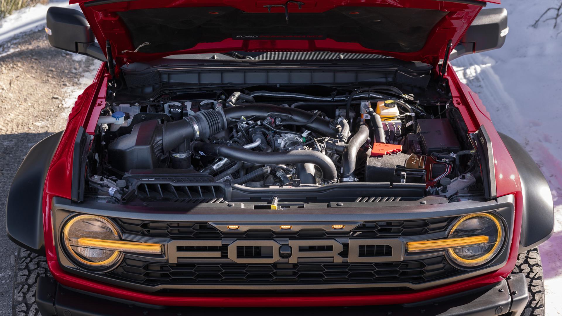 A 2026 Ford Bronco® SUV with the hood up