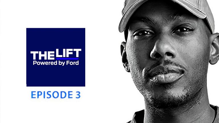 The Lift Powered by Ford Episode 3 with man in baseball cap