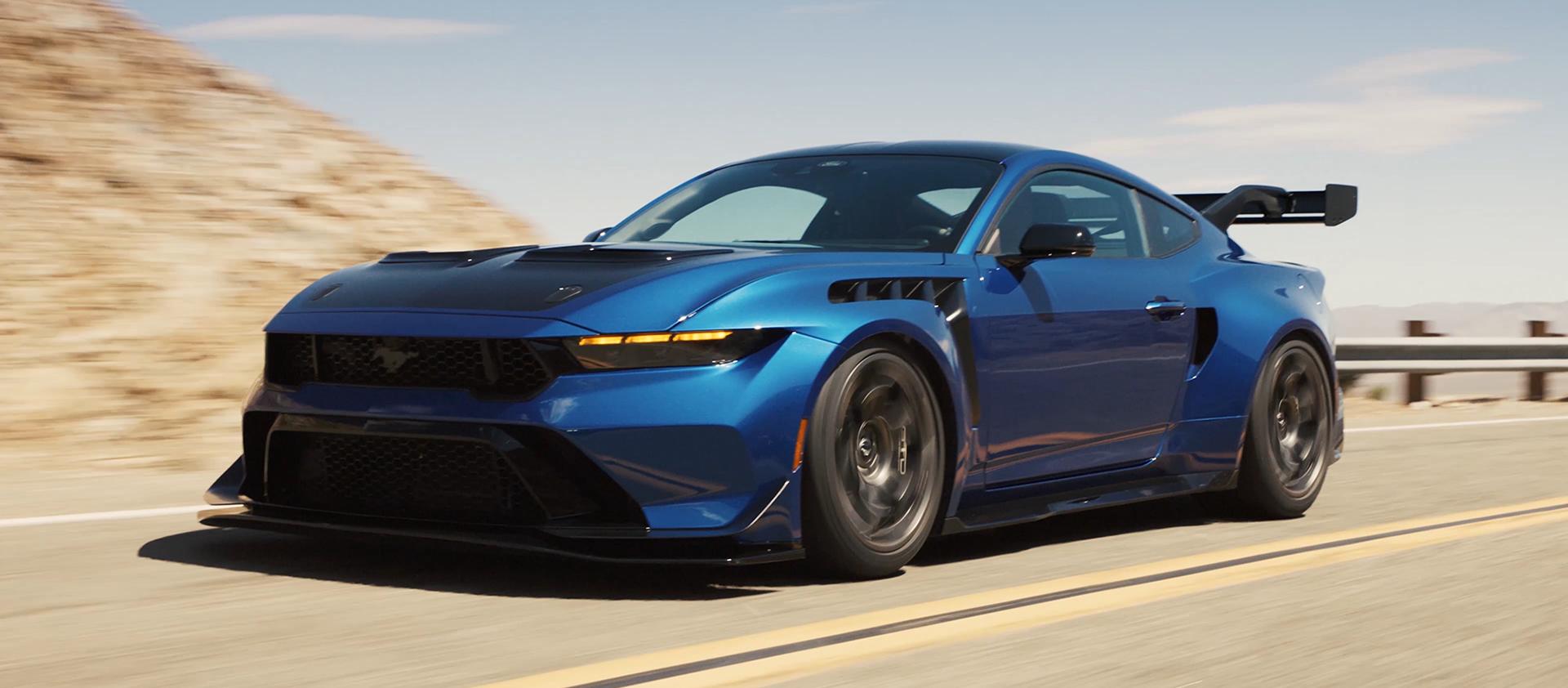 The 2026 Ford Mustang® GTD driving down a road