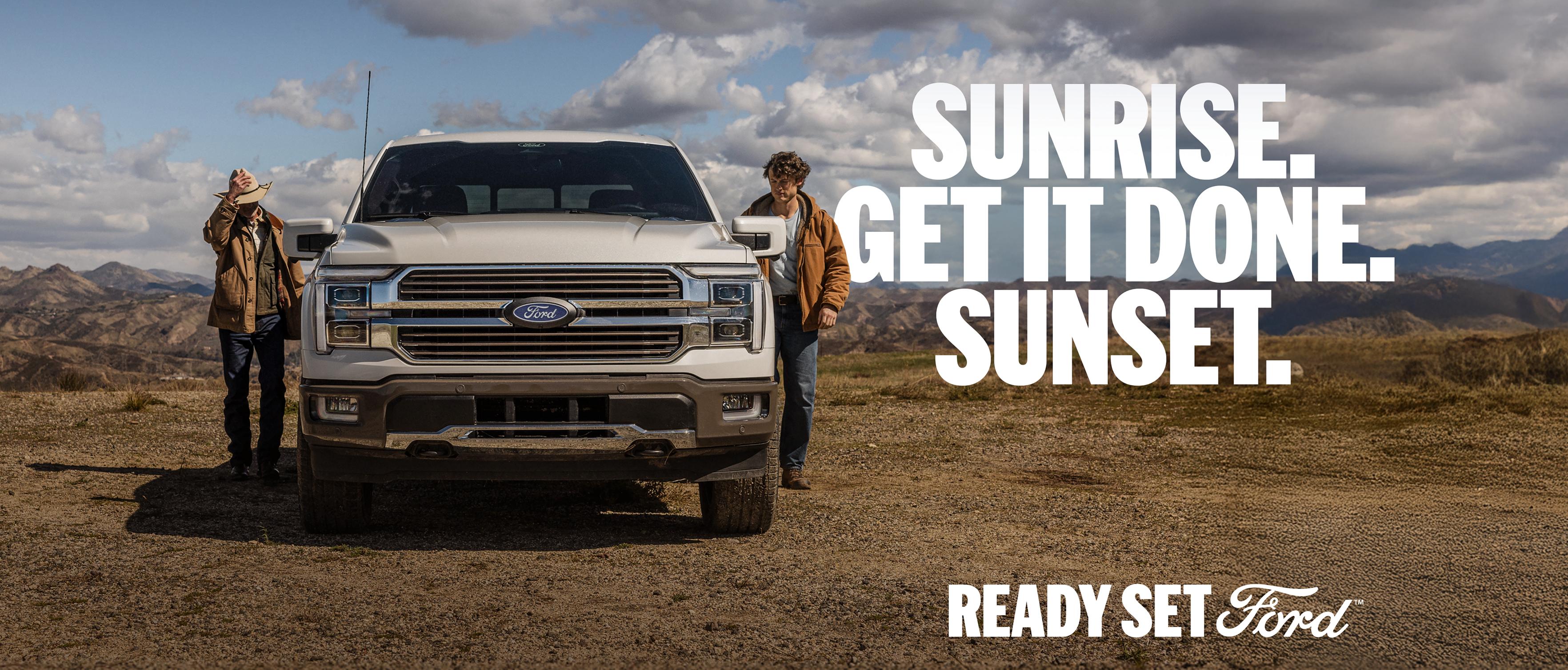 2025 Ford F-150® King Ranch® parked atop a mountain trail