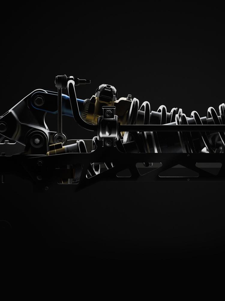 Part of the 2026 Ford Mustang® GTD fastback's suspension system