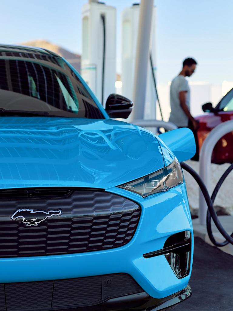 Ford Mustang Mach-E® charging at a public charge station