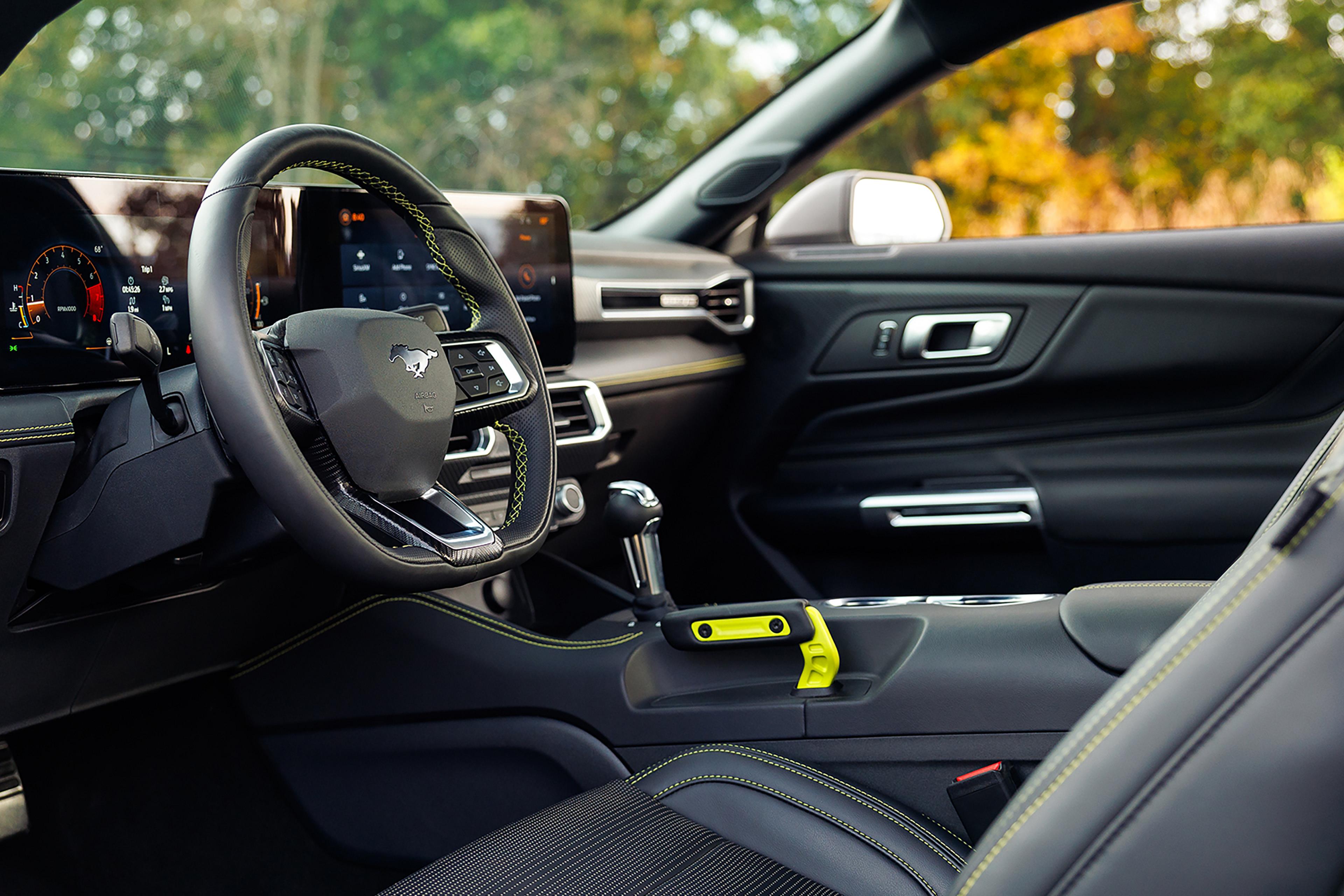 2026 Ford Mustang® RTR® fastback interior showing the drift brake