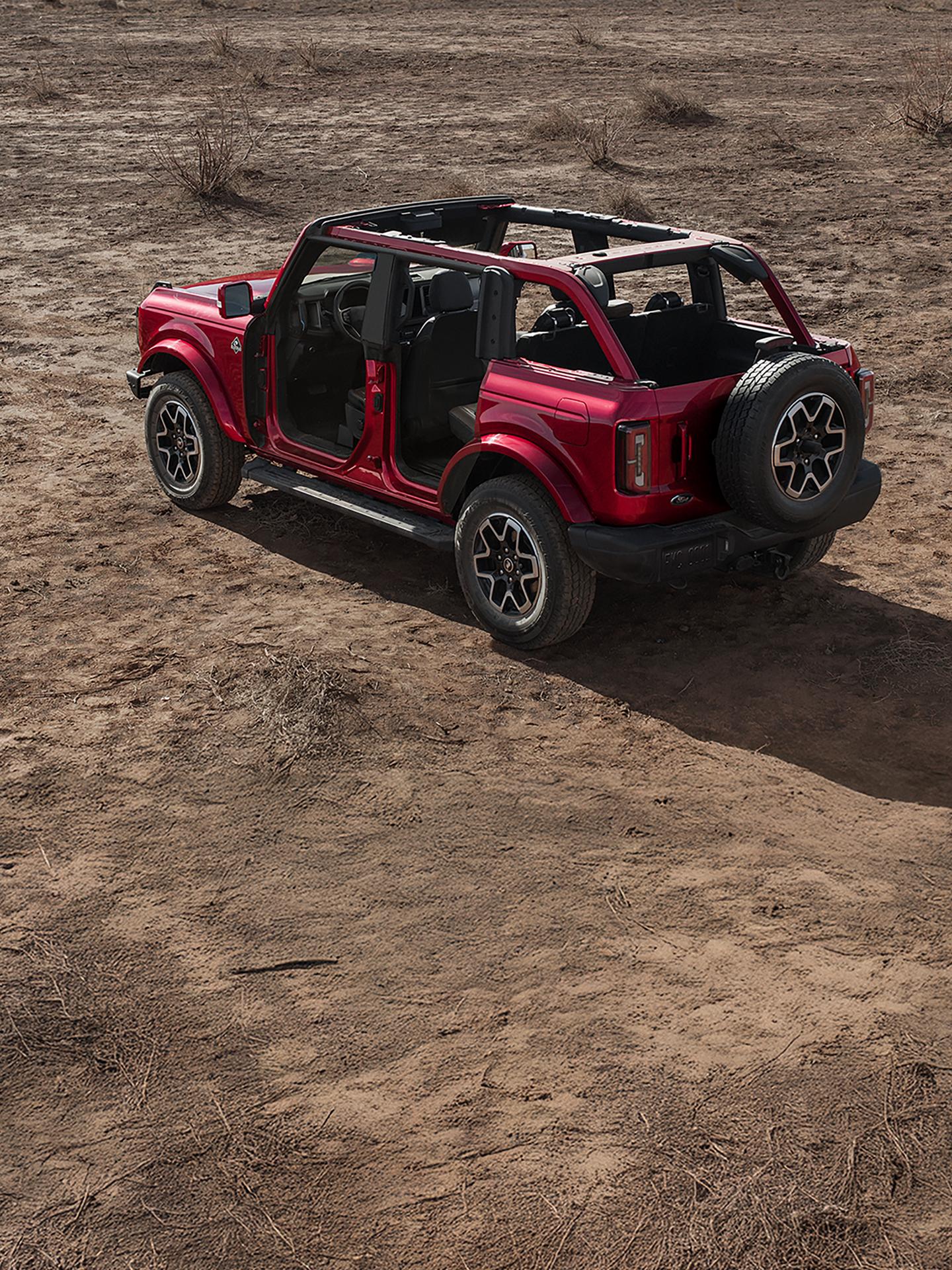 A 2026 Ford Bronco® SUV with the doors removed