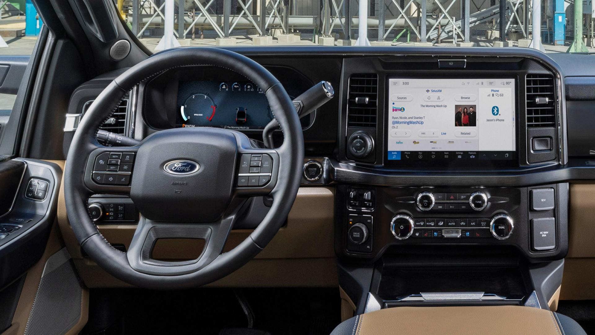 Interior view of a 2027 Ford Super Duty® F-350® with the Lariat® Ultimate Package