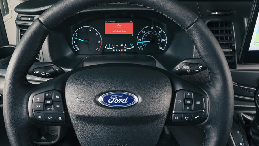 2025 Ford Transit® model driver information display showing Forward Collision Warning