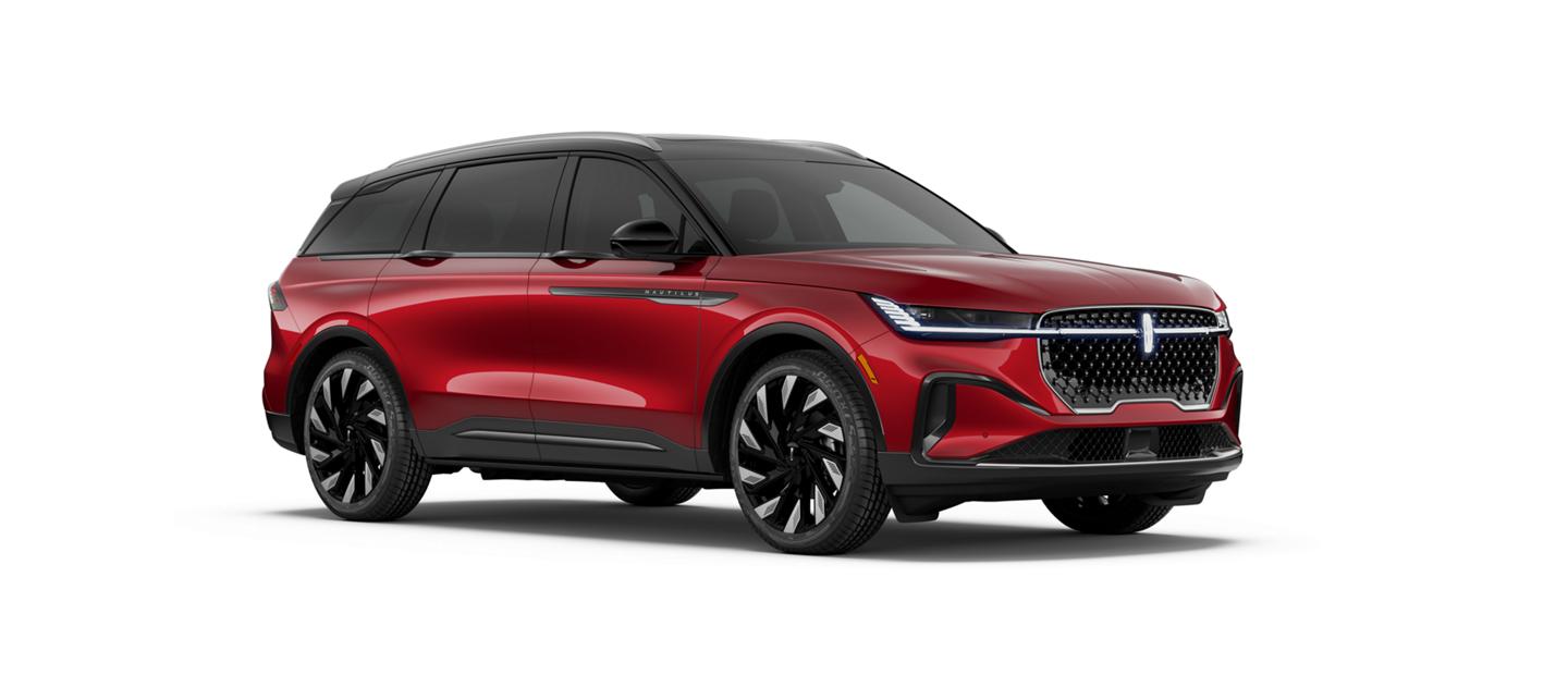 Une vue extérieure d’un Lincoln Nautilus 2026 avec l’ensemble décor Jet en option