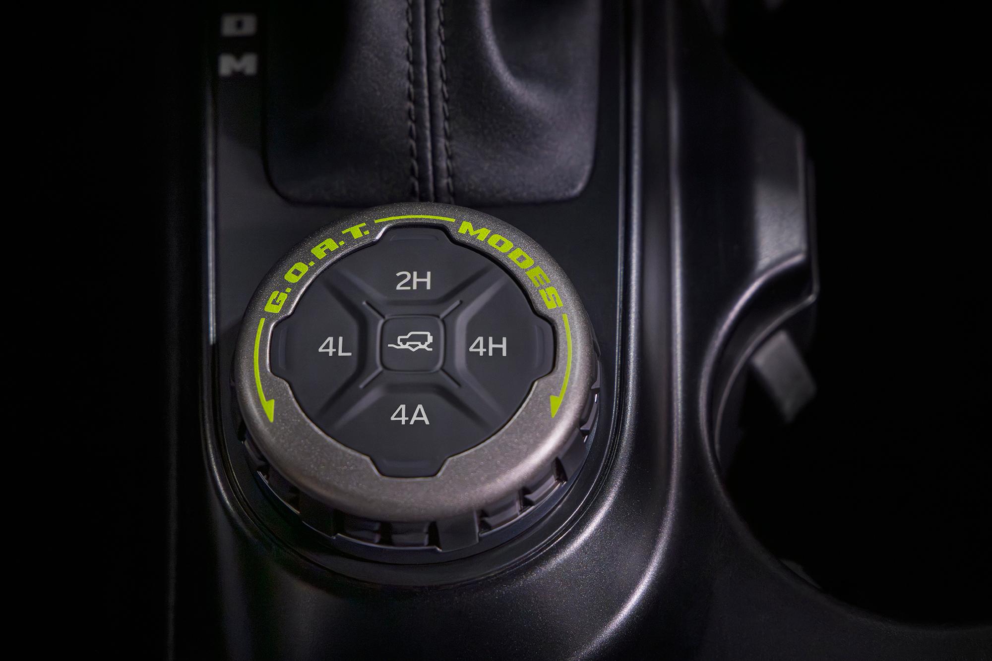 The 2027 Ford Bronco® RTR SUV interior gear shift