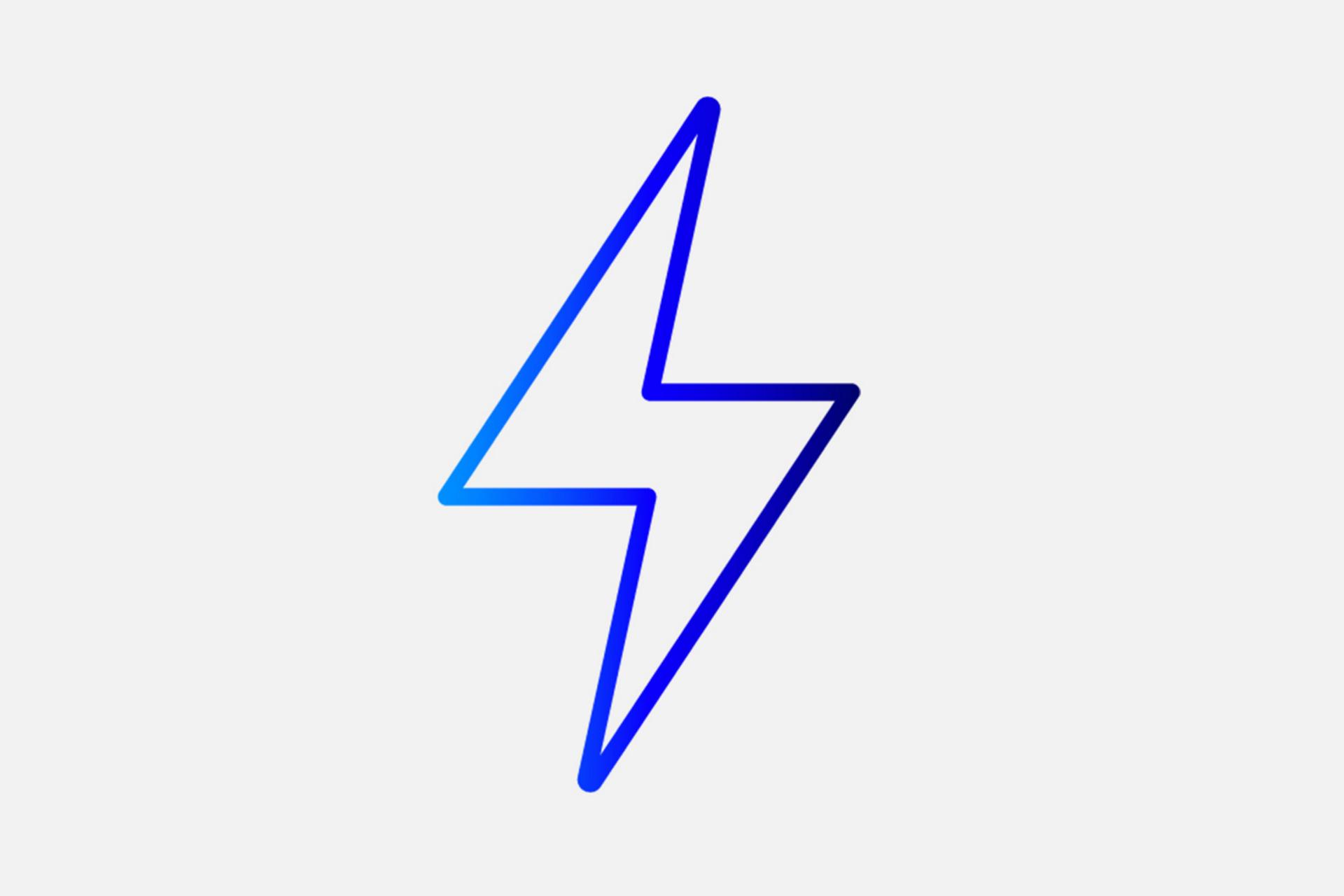 Illustration of a lightning bolt