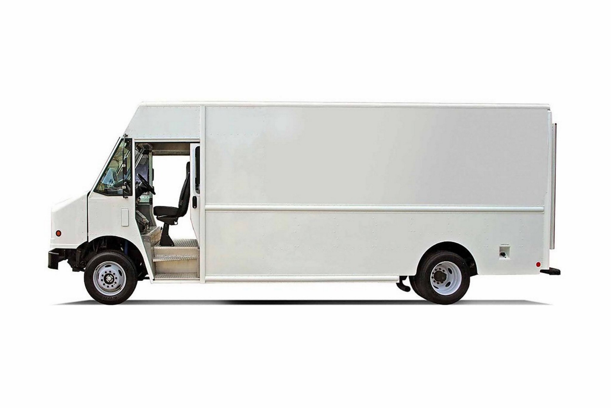 Châssis nu Ford série E 2025 avec carrosserie de fourgon de livraison à accès en position debout