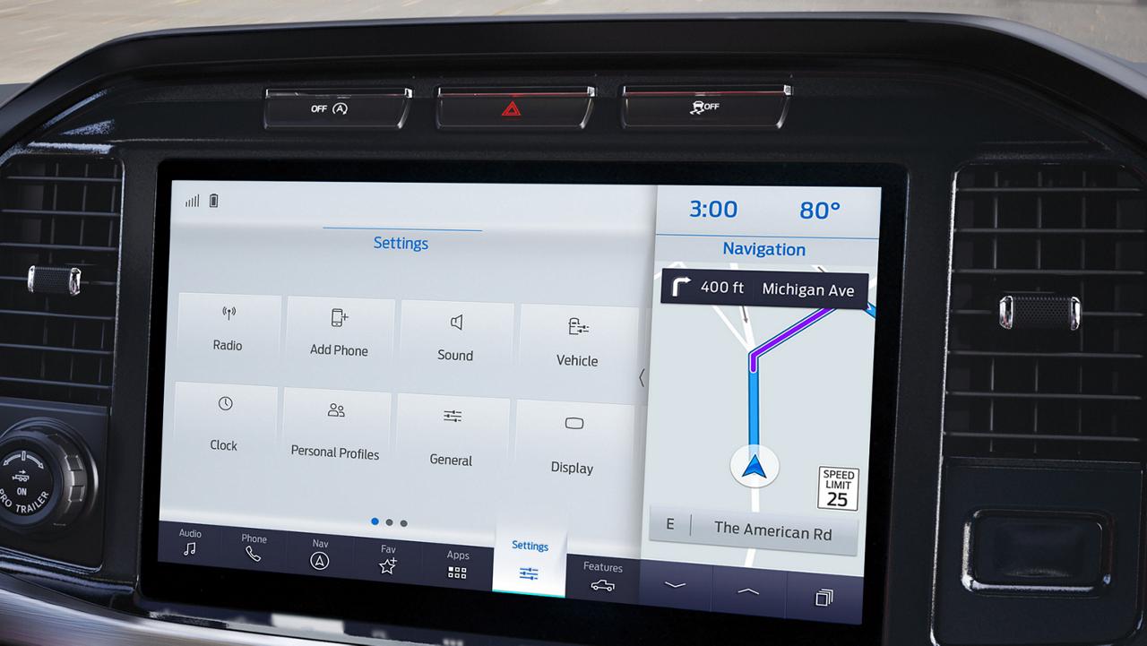 Pantalla táctil de la Ford F-150