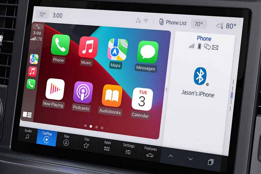 Close-up of a 2025 Ford Super Duty® touchscreen