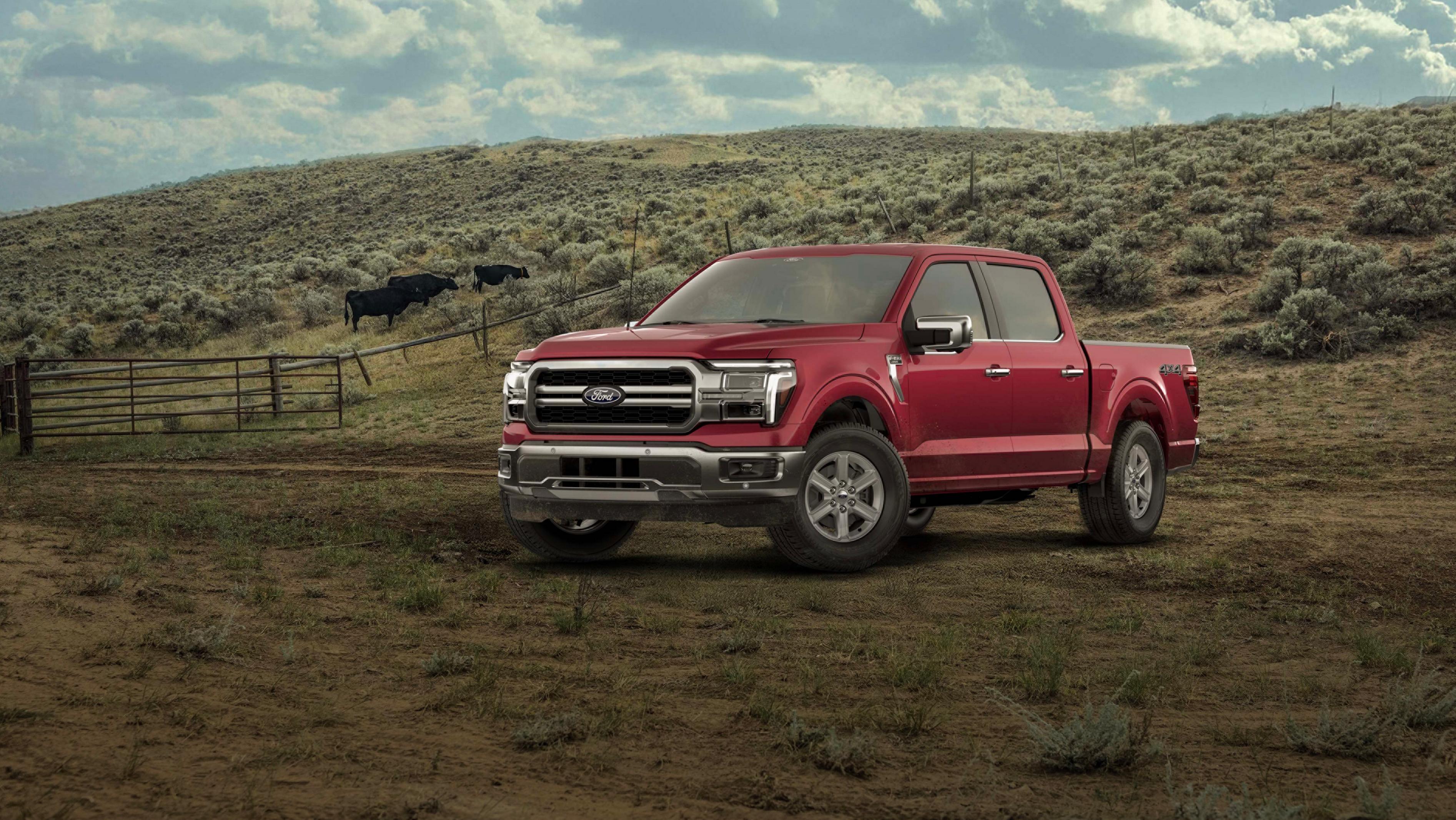2026 Ford F-150® Lariat® model parked in a forest setting