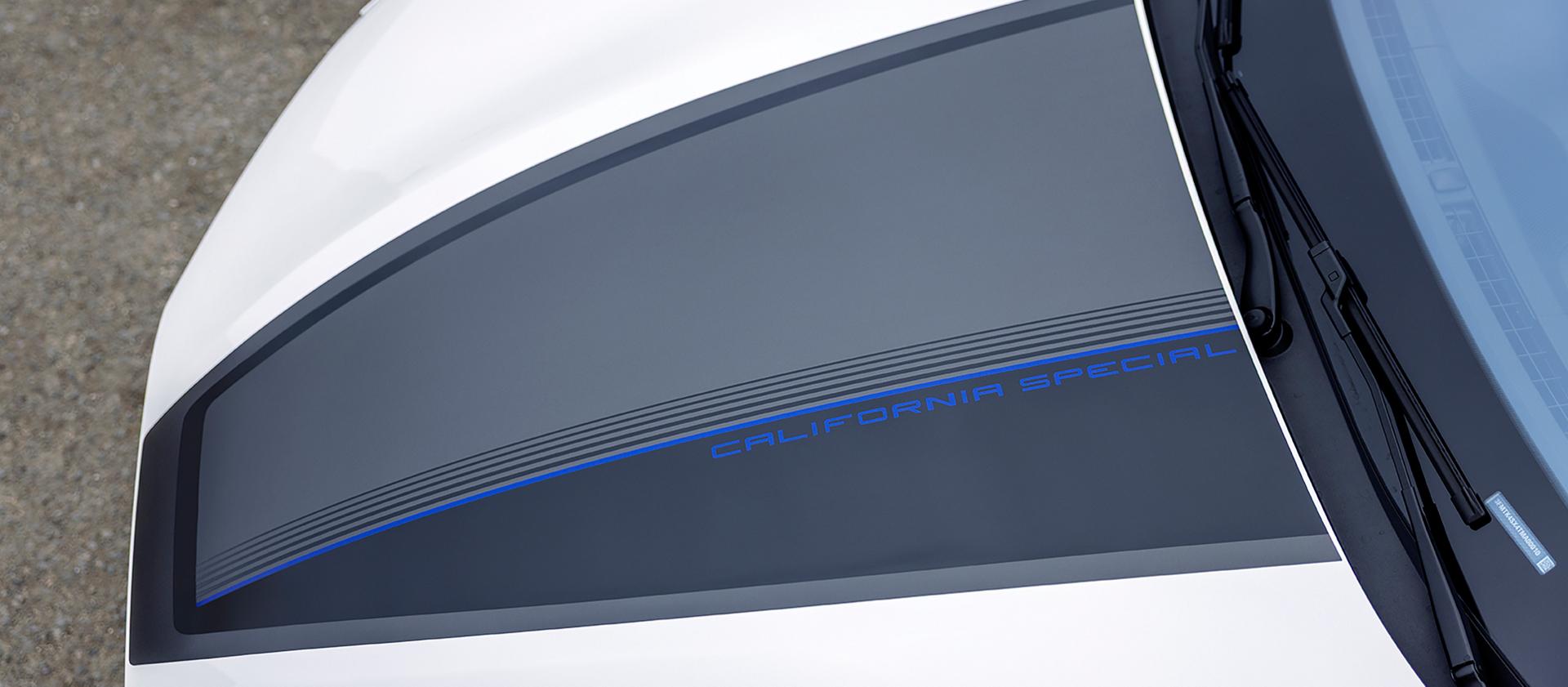 California Special Package hood stripes on the 2026 Ford Mustang Mach-E® SUV