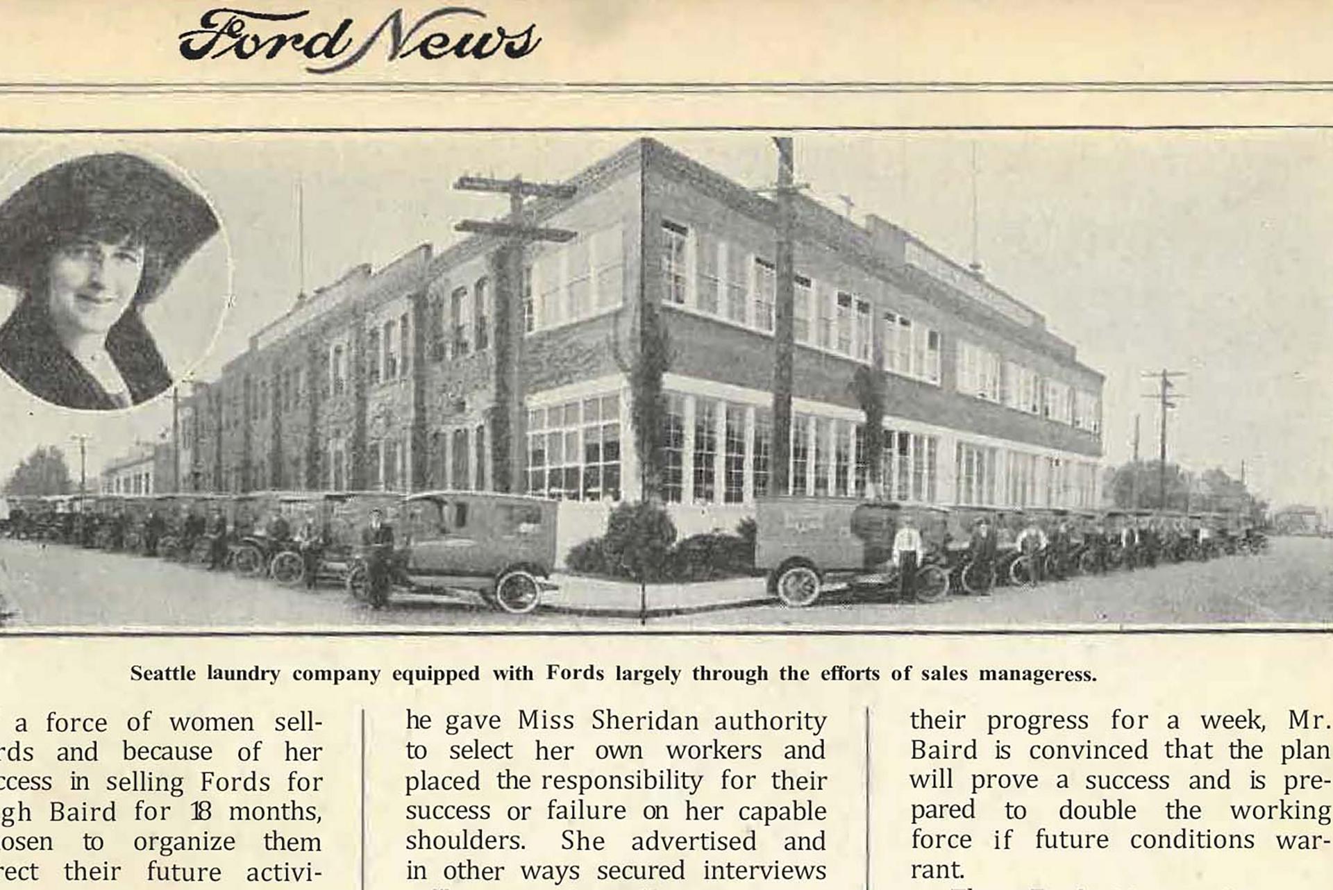 An image of Lillian Sheridan in Ford News