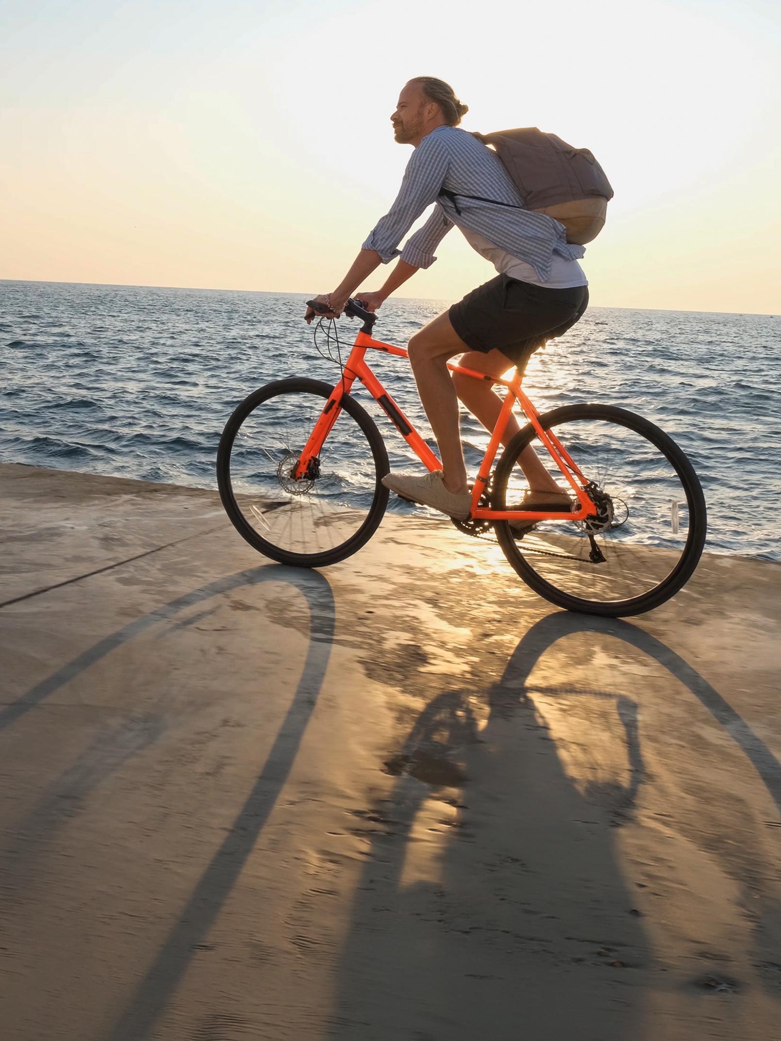 A Person riding a bike